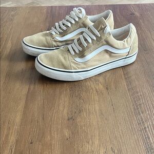 Vans Tan and White Sneakers